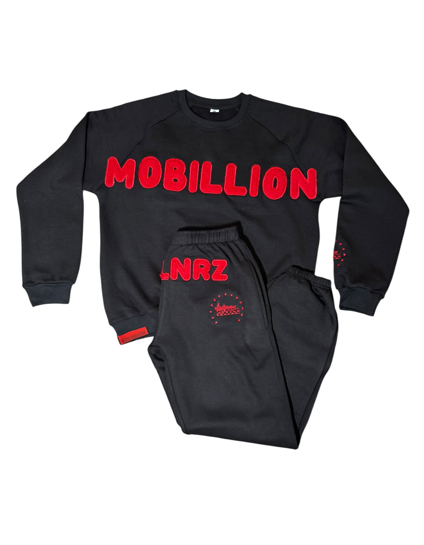 Mobillionairez "Airez" - Jogger Set Black & Red (Unisex)