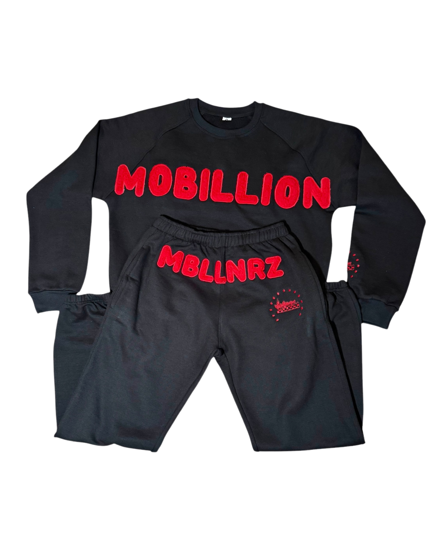 Mobillionairez "Airez" - Jogger Set Black & Red (Unisex)