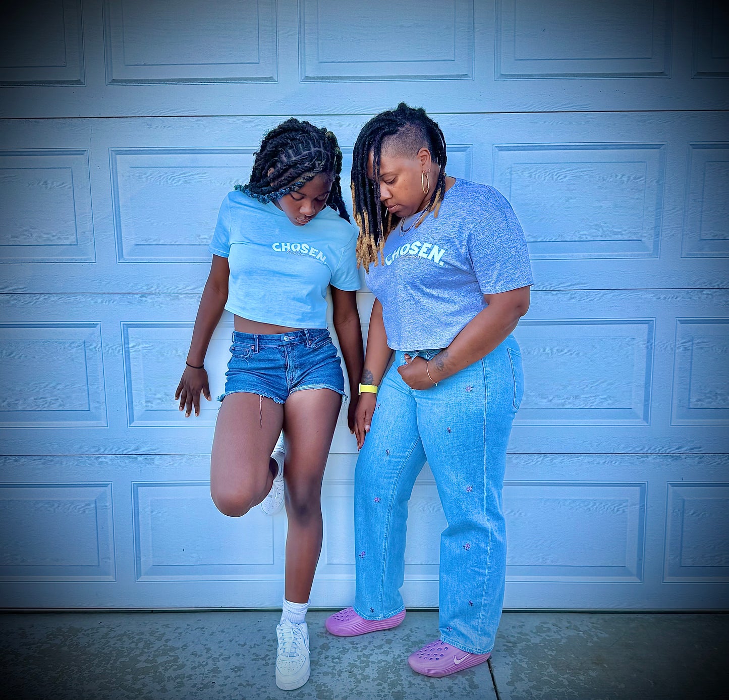 Mobillionairez Chosen Cropped Tee - Powder Blue (Womenz)