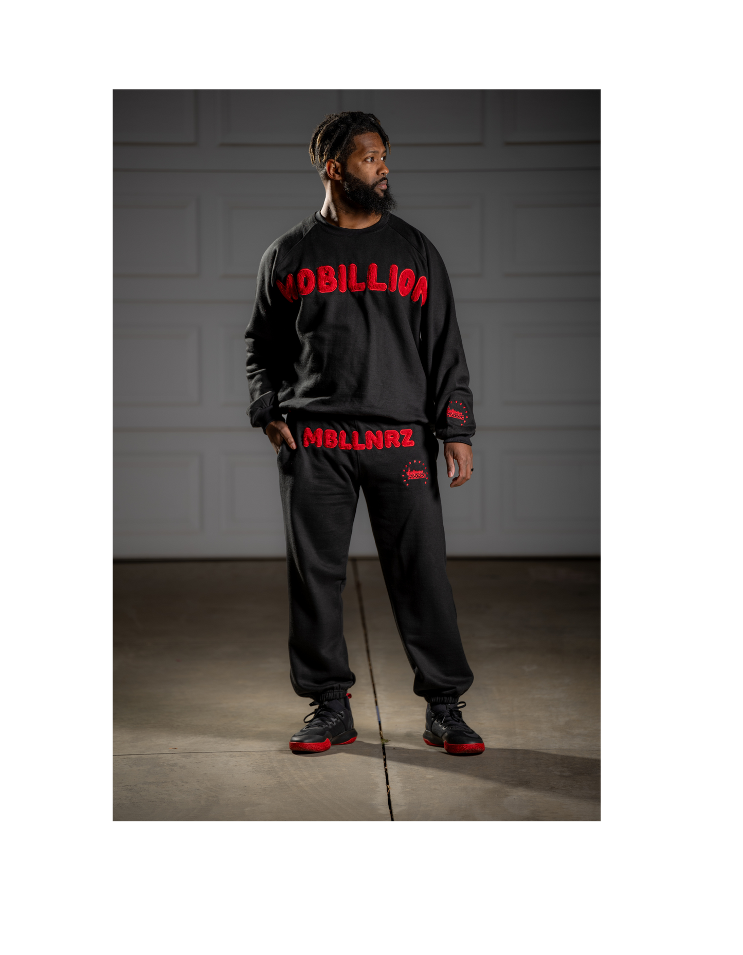 Mobillionairez "Airez" - Jogger Set Black & Red (Unisex)