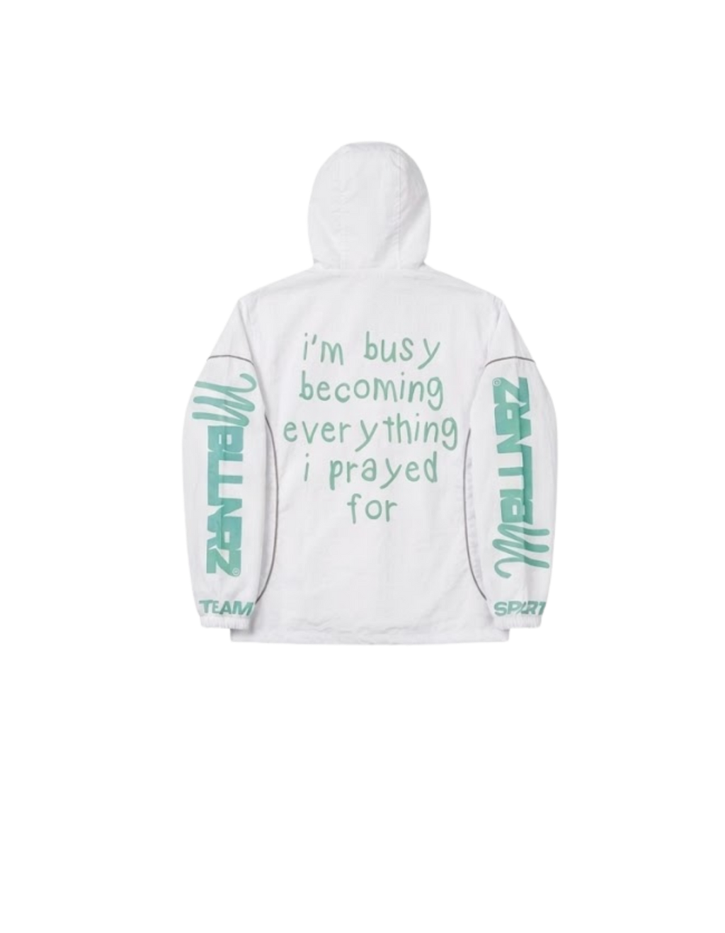 Mobillionairez "Busy Praying" Nylon Jogger Set - Mint Blue (Unisex)