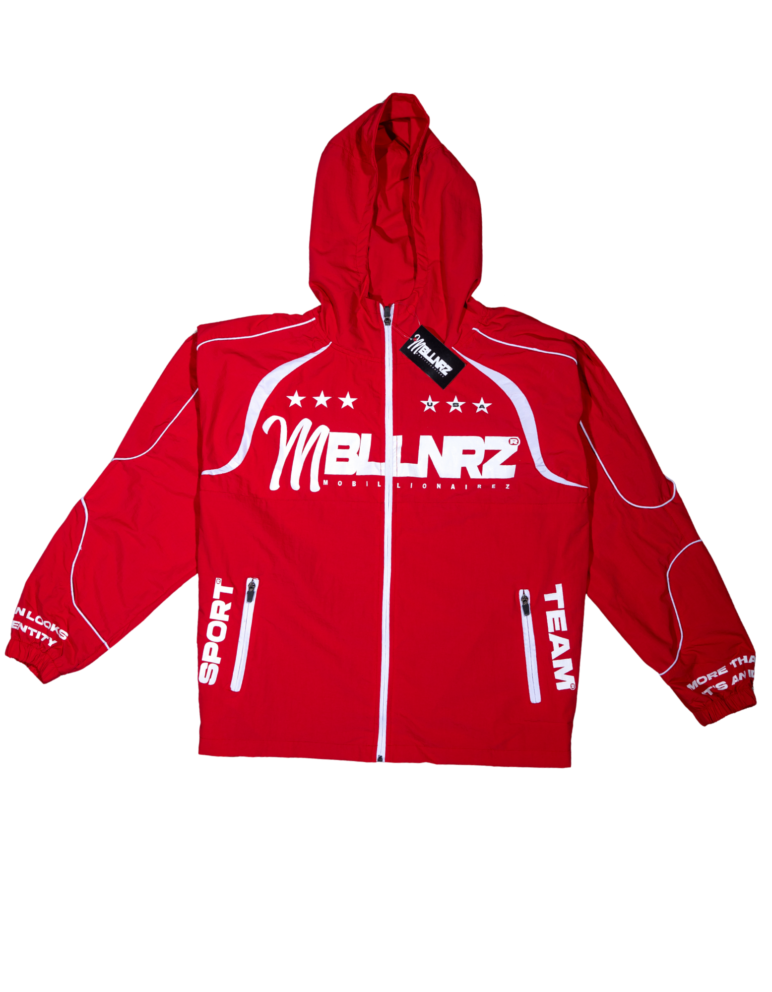 Mobillionairez "More Than Looks" Nylon Jogger - Red (Unisex)