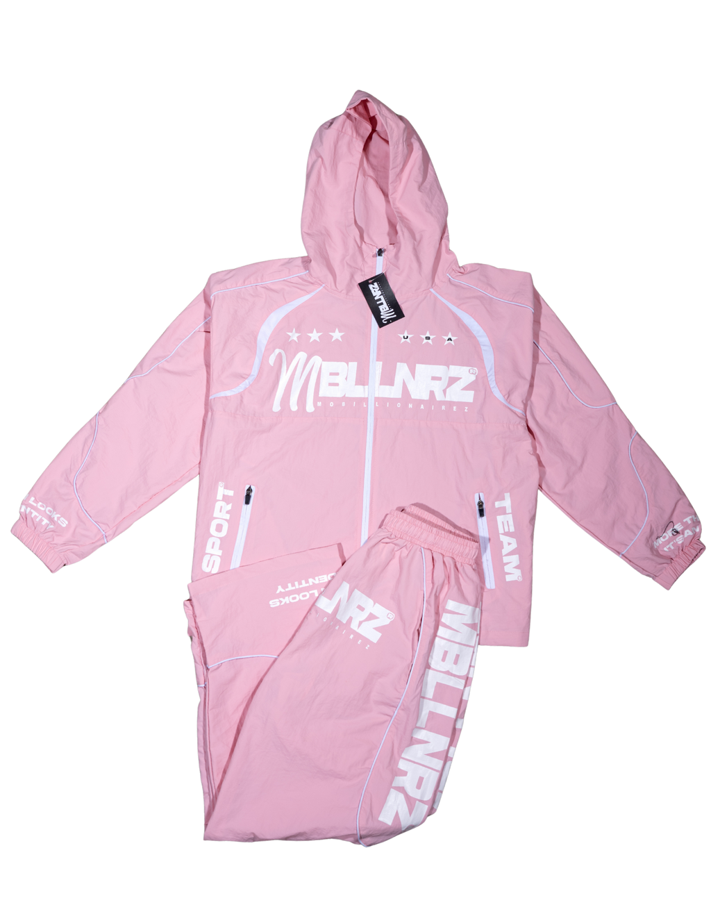 Mobillionairez "More Than Looks" Nylon Jogger - Pink (Unisex)