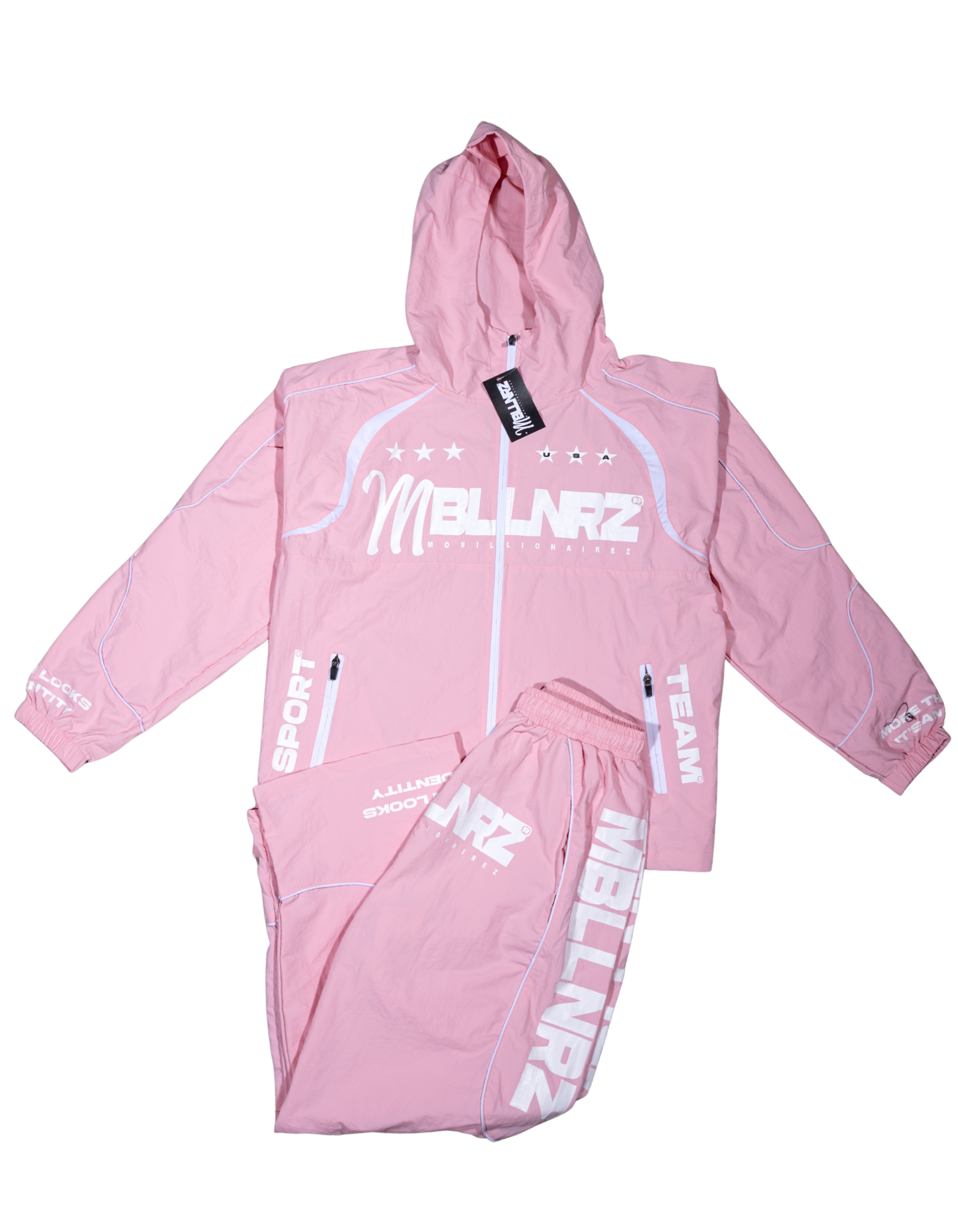 Mobillionairez "More Than Looks" Nylon Jogger - Pink (Unisex)