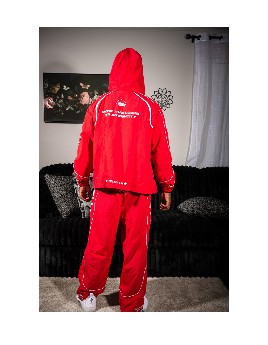 Mobillionairez "More Than Looks" Nylon Jogger - Red (Unisex)