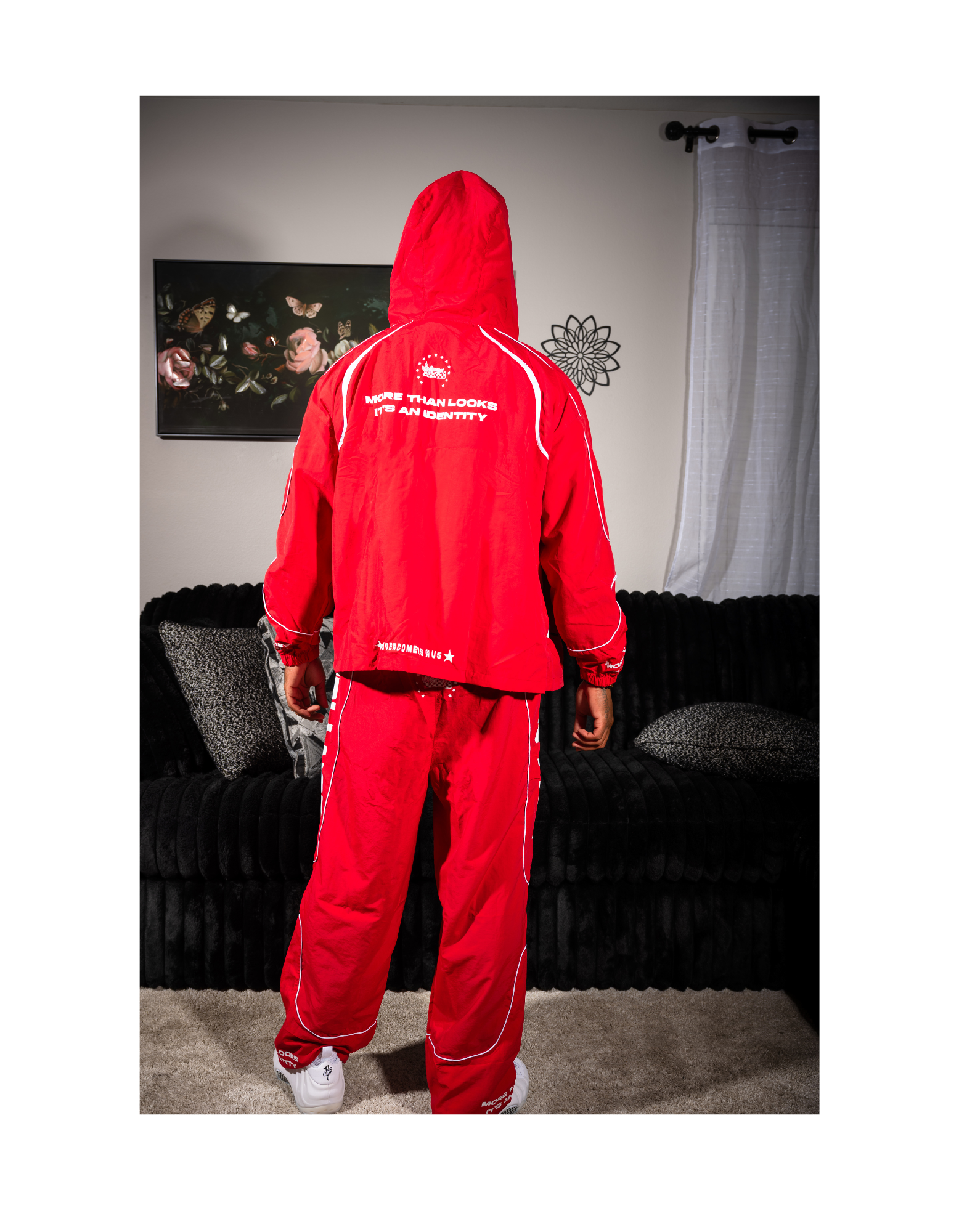 Mobillionairez "More Than Looks" Nylon Jogger - Red (Unisex)