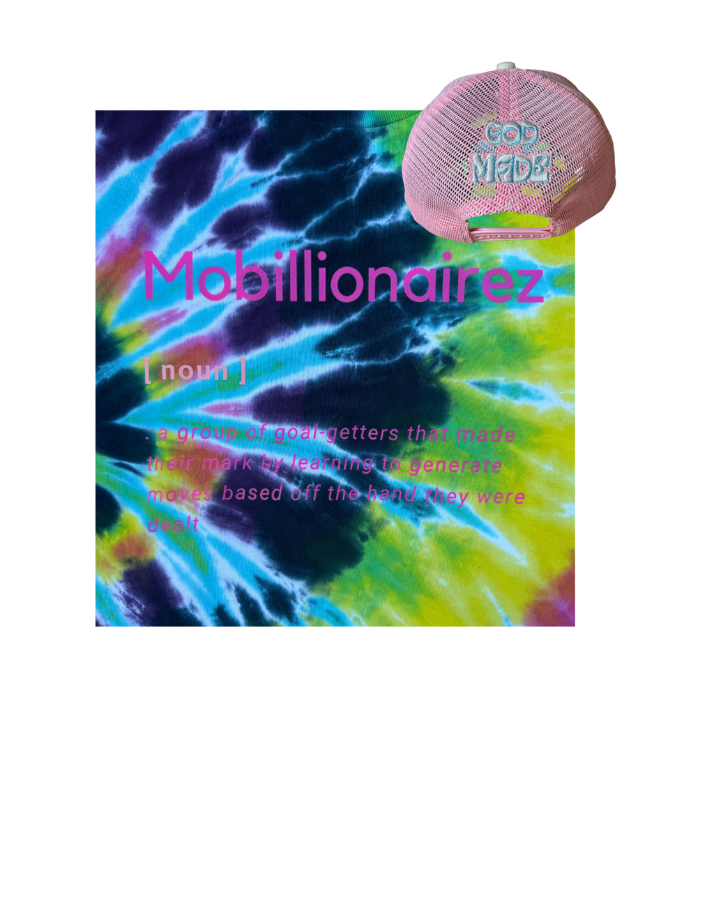 Mobillionairez - "Cosmic Spill" Definition Tee & Hat (Unisex)