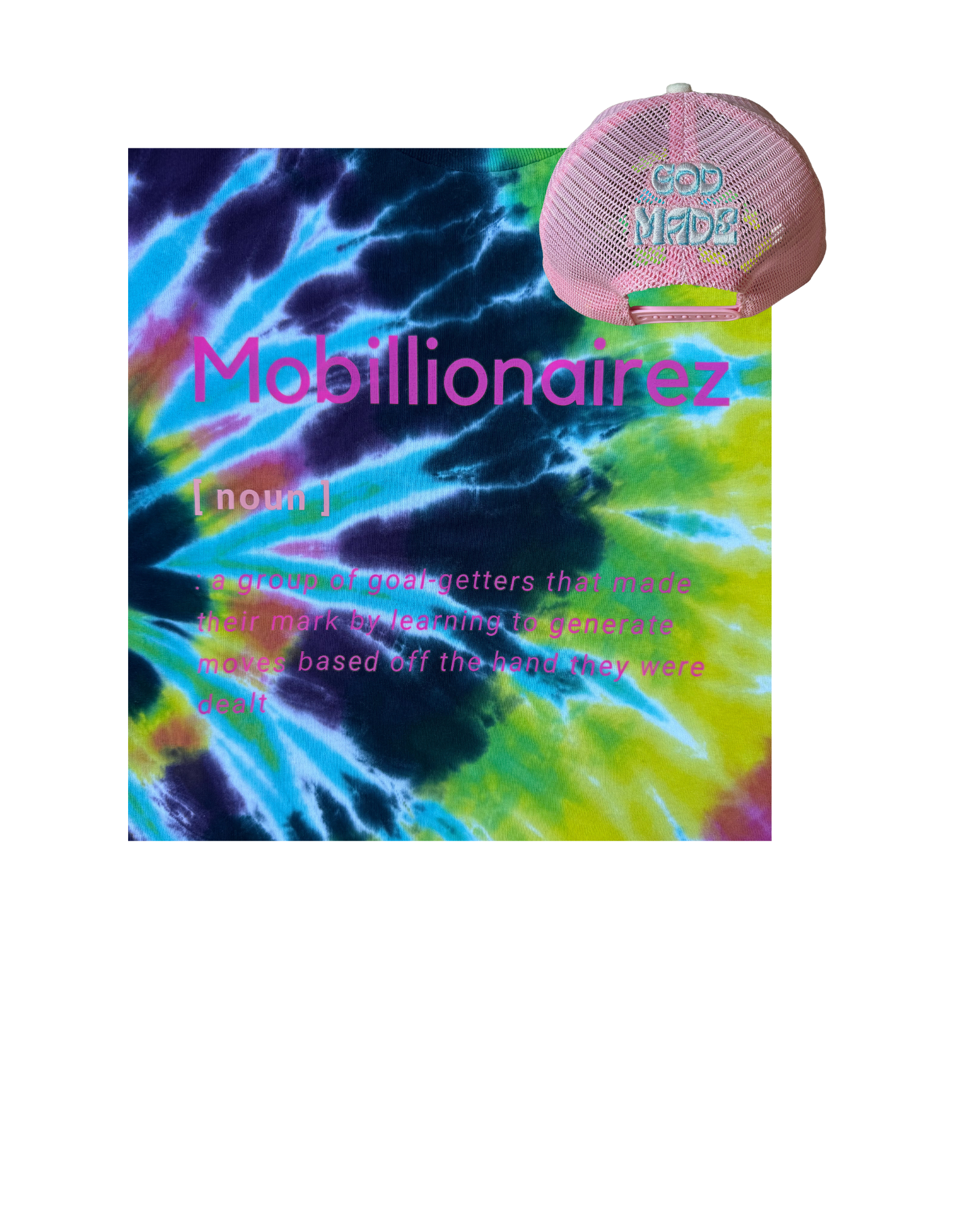 Mobillionairez - "Cosmic Spill" Definition Tee & Hat (Unisex)