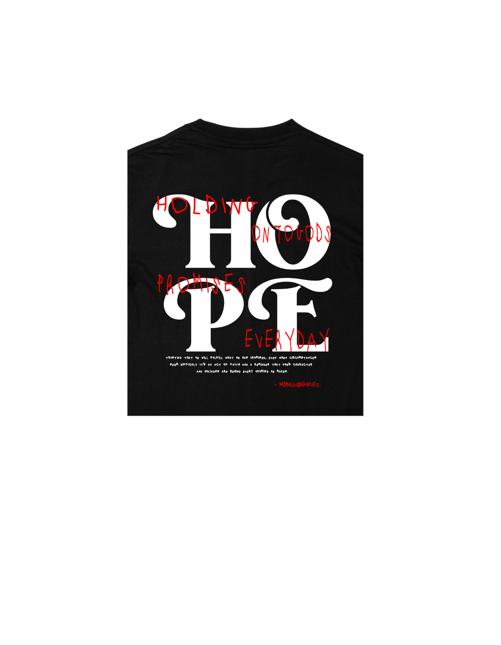 Mobillionairez "HOPE" T-shirt - Black [Unisex]