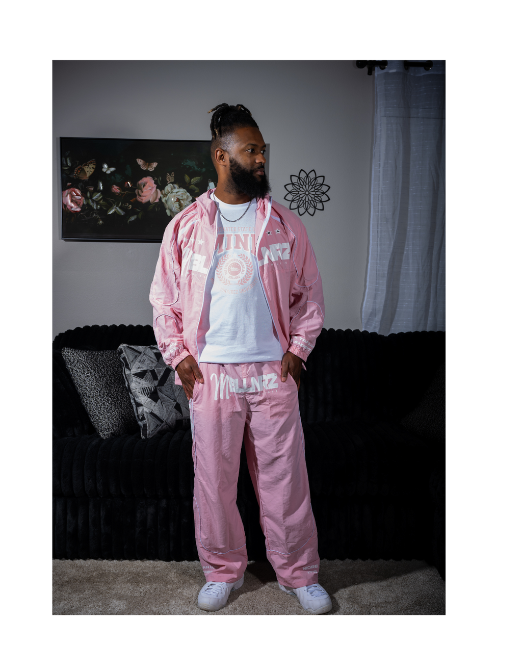 Mobillionairez "Believe U" T-shirt - White & Pink  [Unisex]