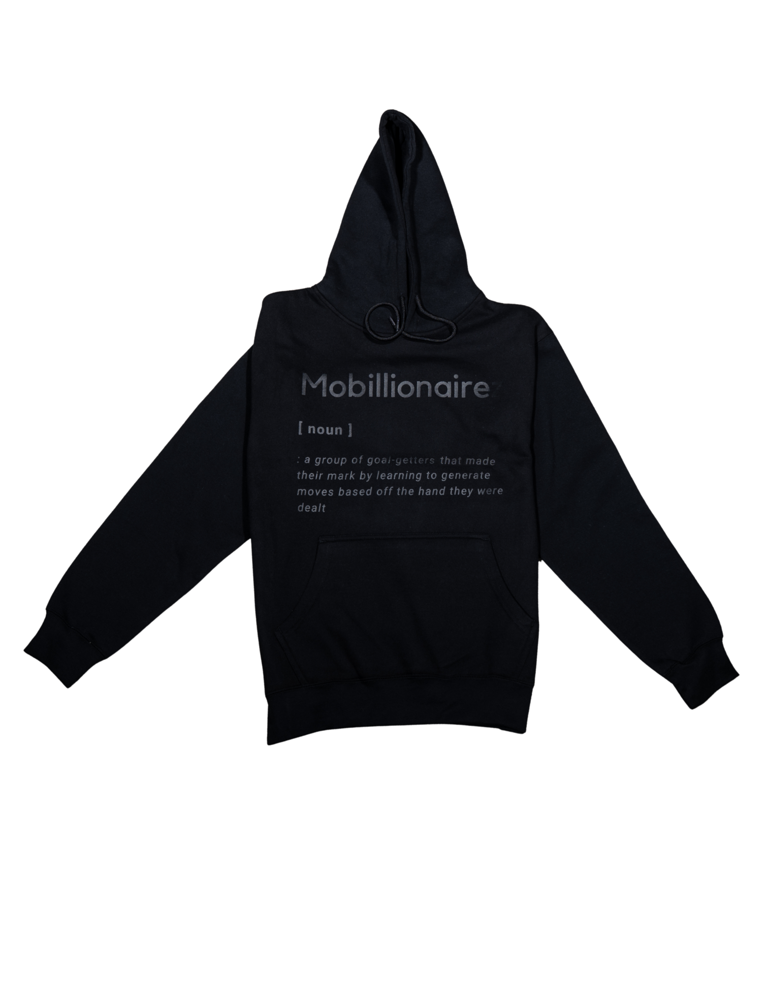 Mobillionairez "Black Out Definition" Hoodie - Black on Black