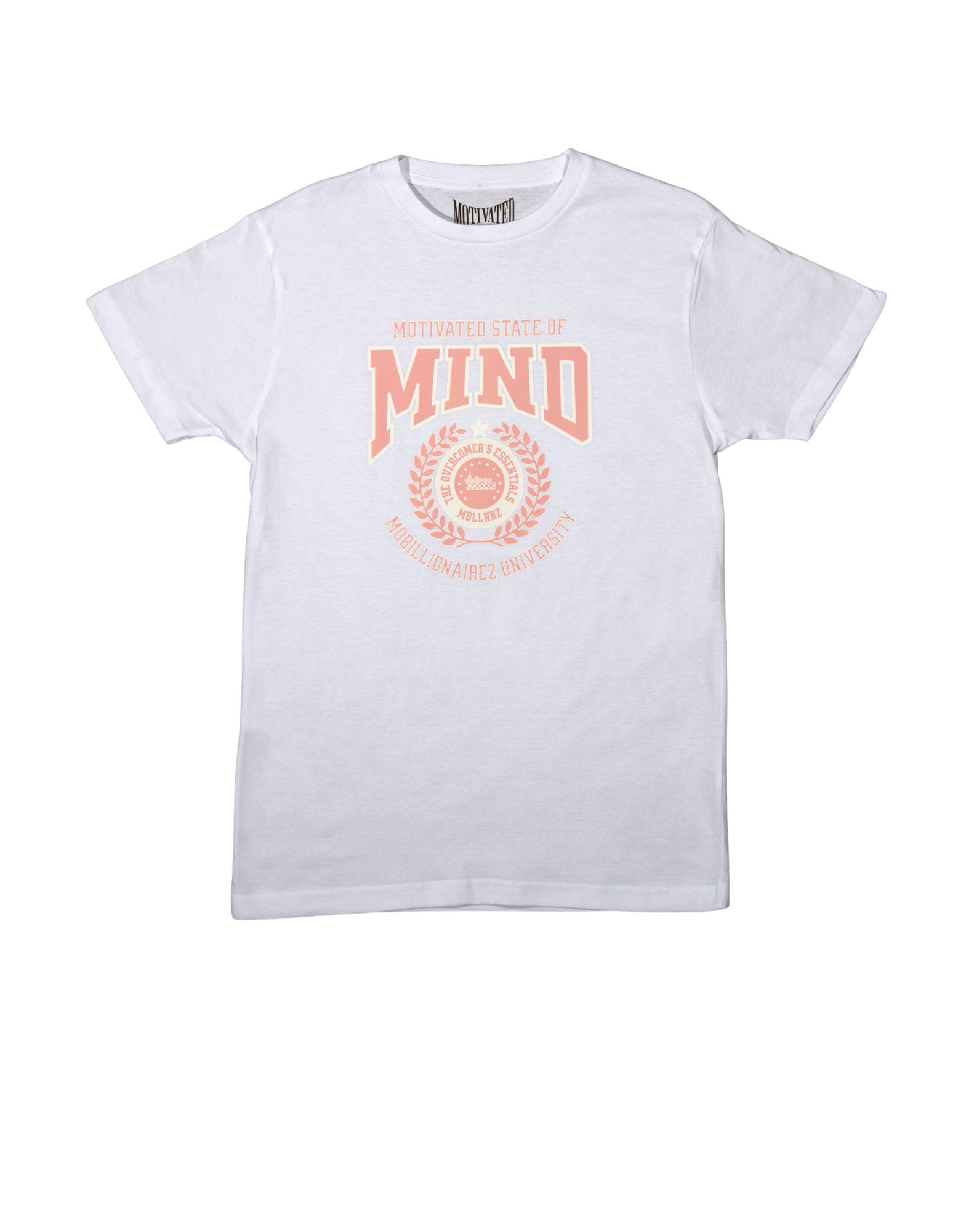 Mobillionairez "Believe U" T-shirt - White & Pink  [Unisex]