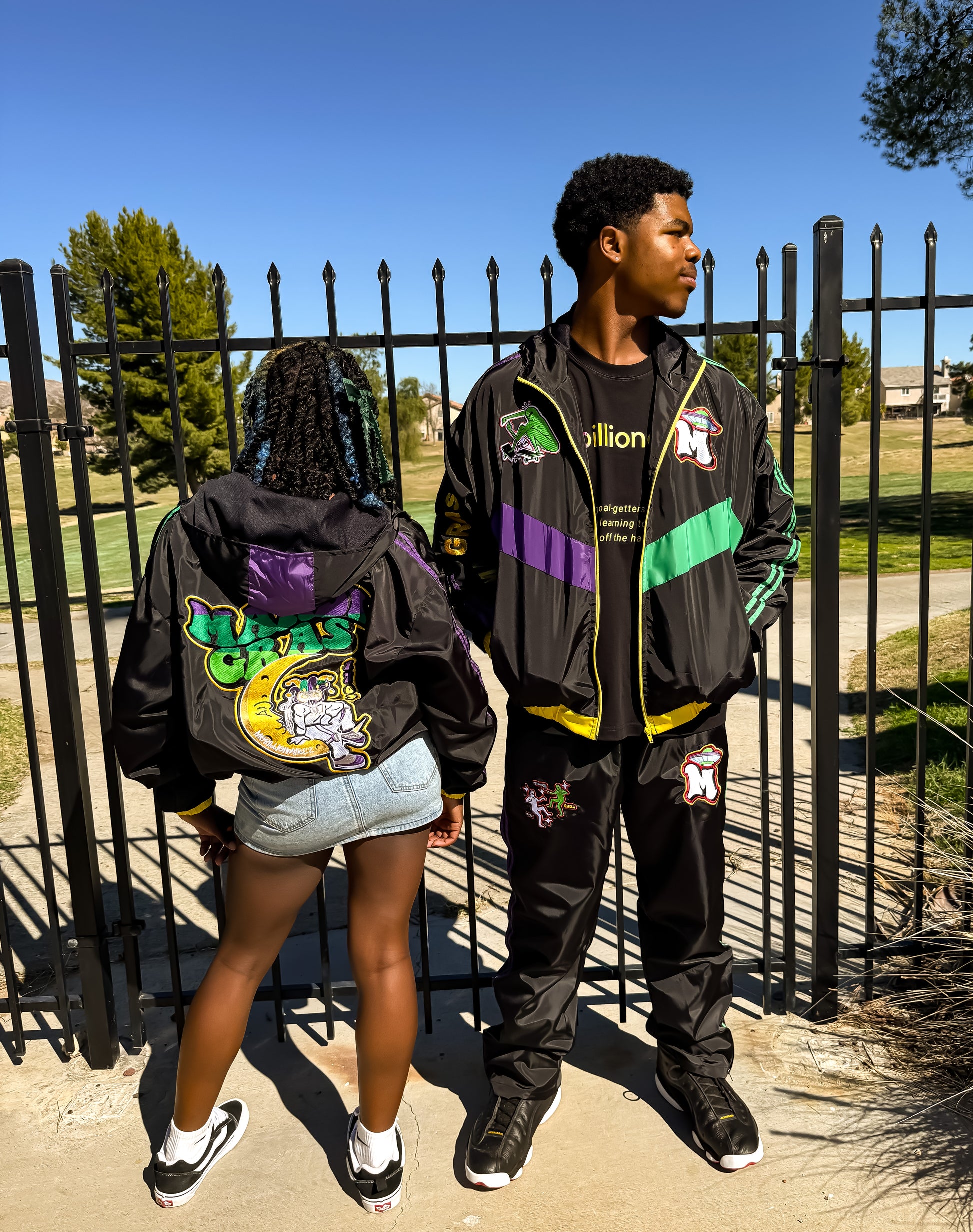 Mobillionairez "Party Gras" Nylon Jogger - Unisex