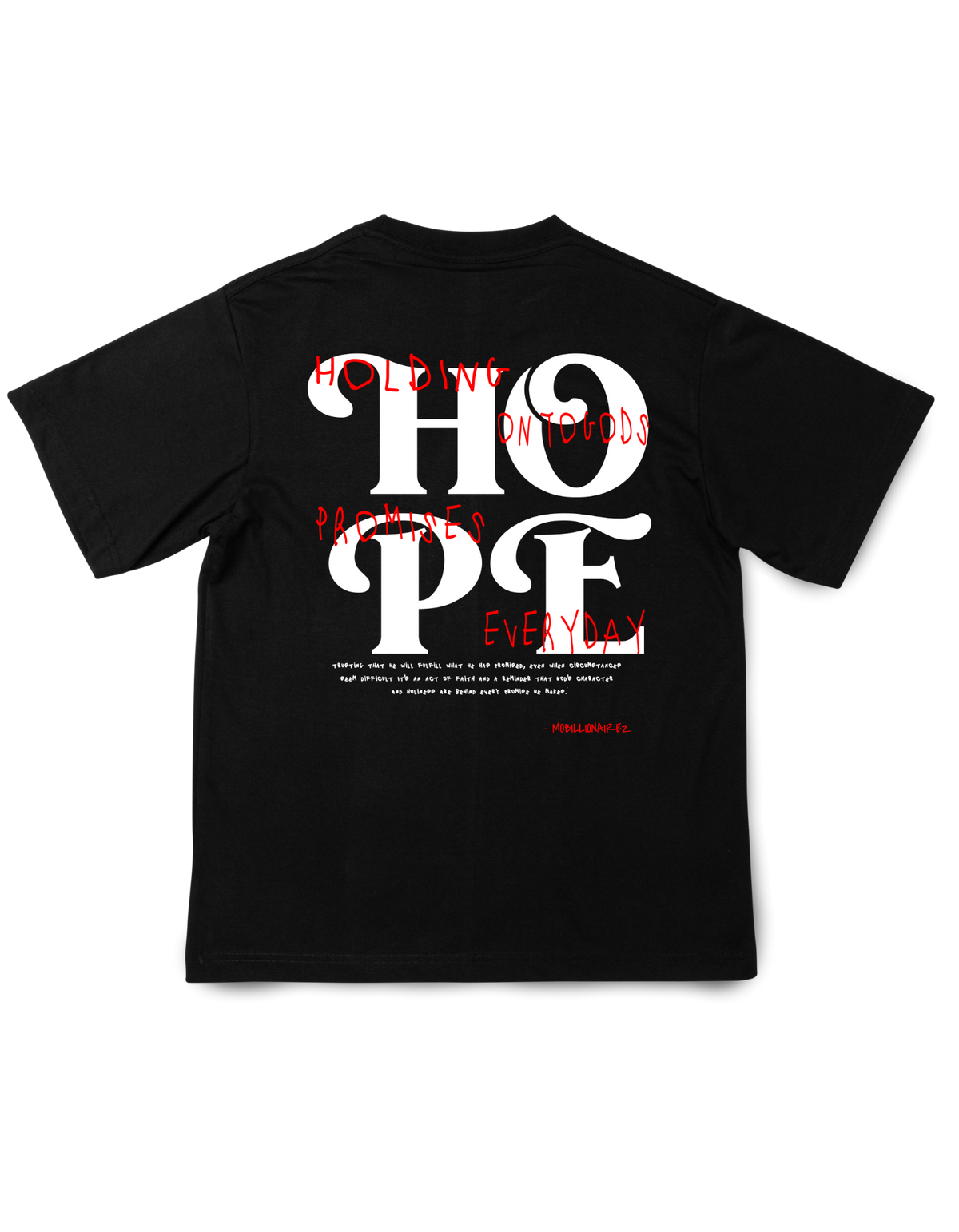 Mobillionairez "HOPE" T-shirt - Black [Unisex]