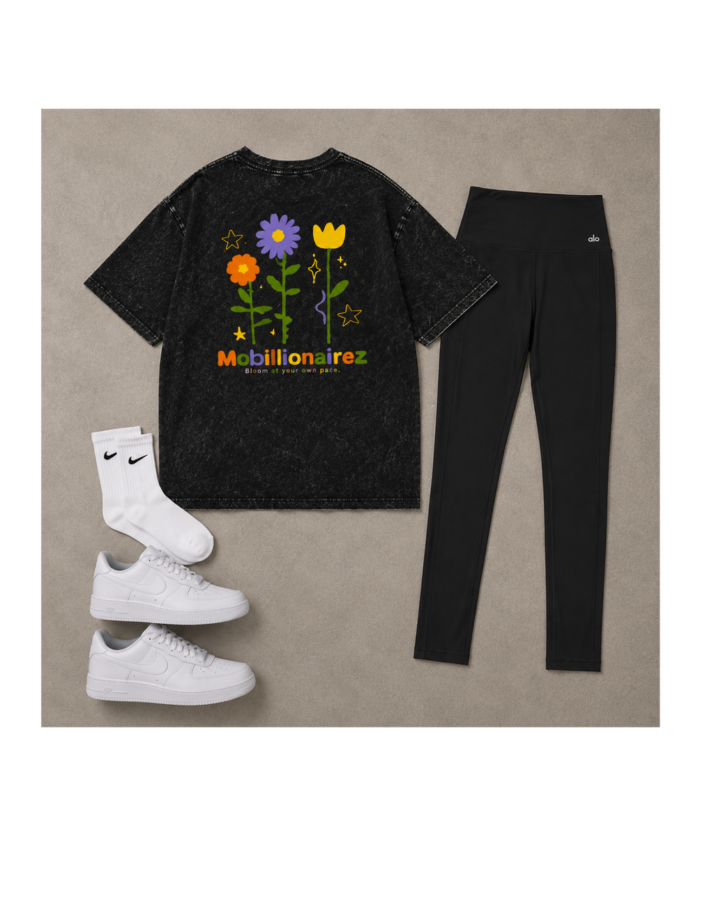 Mobillionairez "The Bloom" T-Shirt - Black (Unisex)