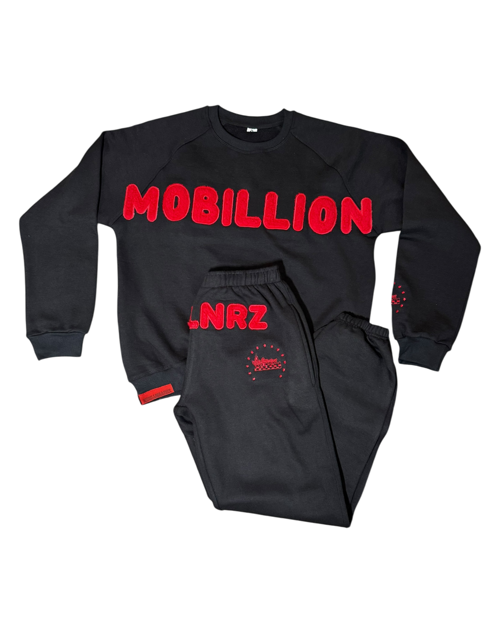 Mobillionairez  "Airez" - Jogger Set Black & Red (Unisex)