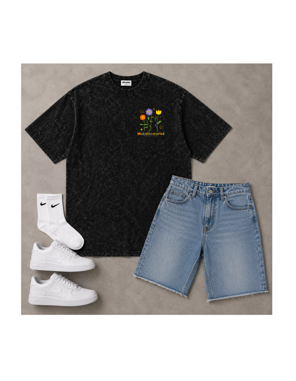 Mobillionairez "The Bloom" T-Shirt - Black (Unisex)