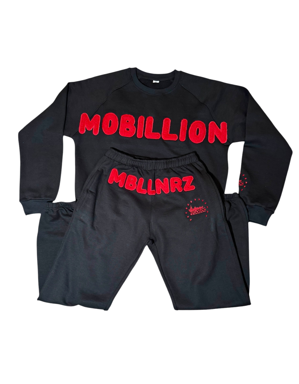 Mobillionairez  "Airez" - Jogger Set Black & Red (Unisex)