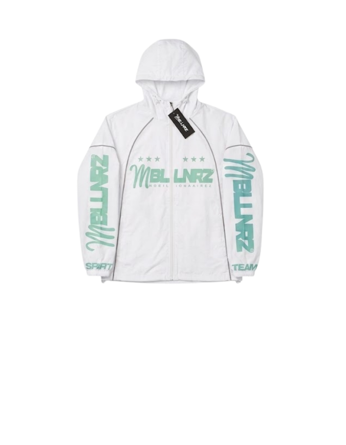 Mobillionairez "Busy Praying" Nylon Jogger Jacket - Mint Blue (Unisex)