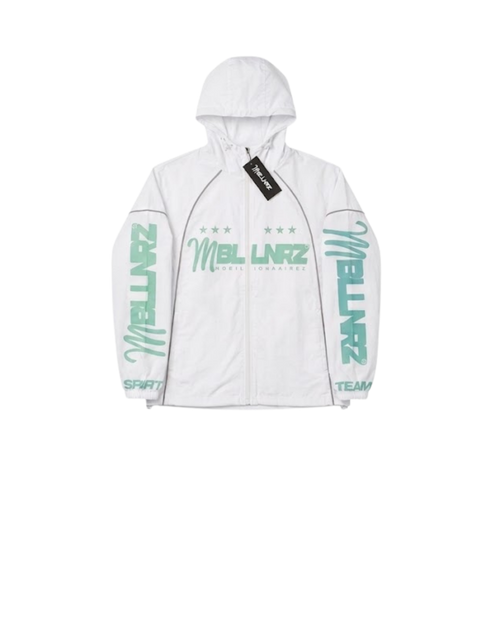 Mobillionairez "Busy Praying" Nylon Jogger Jacket - Mint Blue (Unisex)