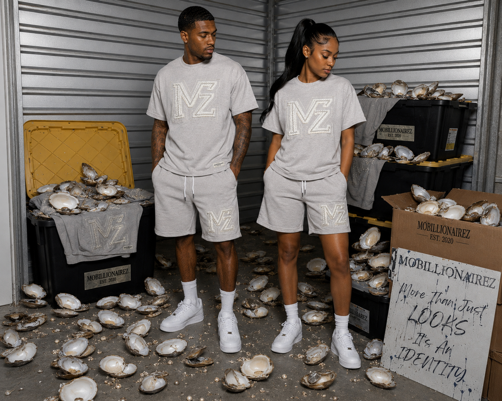 Mobillionairez "Pearl State of Mind" Cool Grey Set - Black (Unisex)