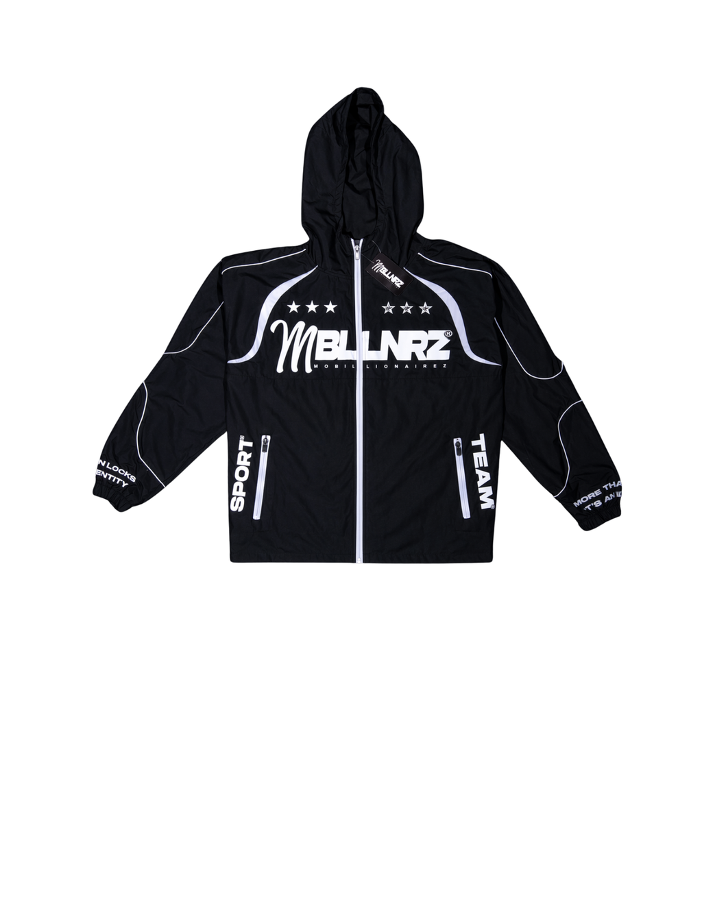 Mobillionairez "More Than Looks" Nylon Jacket - Black (Unisex)