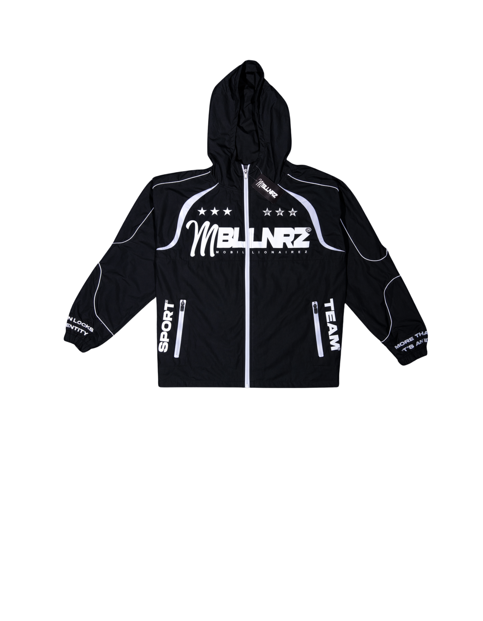 Mobillionairez "More Than Looks" Nylon Jacket - Black (Unisex)