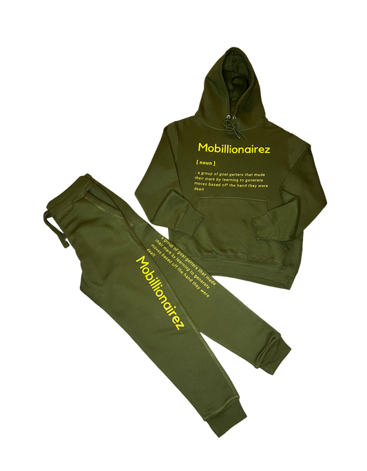 Mobillionairez - "Olive" Definition Jogger Set (Unisex)